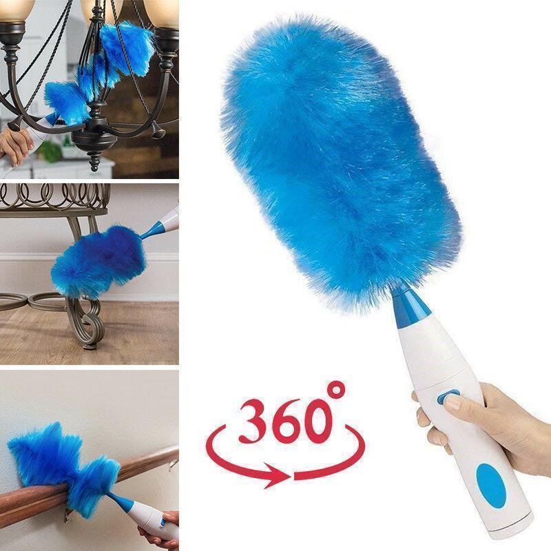 360° Rotating Electric Spin Duster with Microfiber Brushes