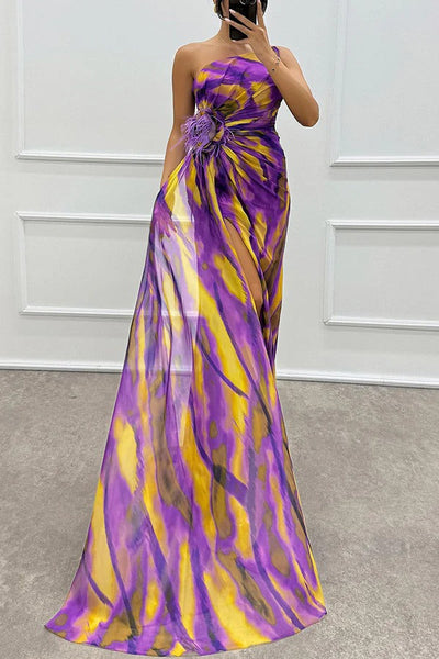 Elaris - Vibrant Slit Dress