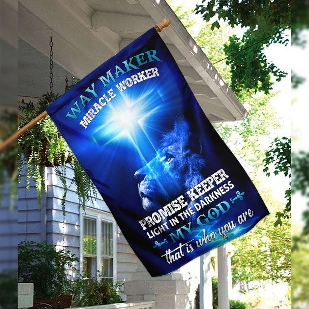 Way Maker Miracle Worker Jesus Christ Double-Sided Canvas Flag
