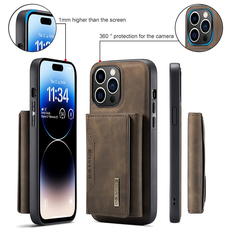 2-in-1 Magnetic iPhone Case with Detachable Leather Wallet