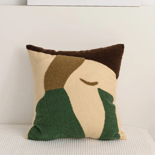 Cozy Abstract Embroidery Cotton Cushion Covers