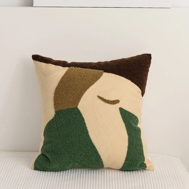 Cozy Abstract Embroidery Cotton Cushion Covers