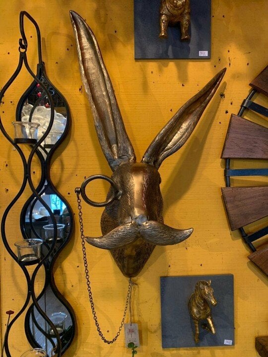 Animal Head Wall Decor - Hand-Painted Deer, Fox, Rabbit, Mole, Bear