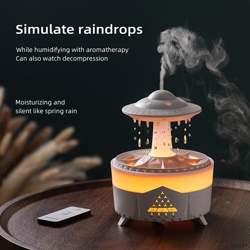 Raindrop Aromatherapy Essential Oil Diffuser with LED Light and Humidifier