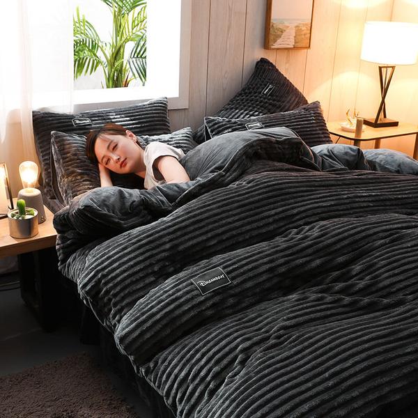 Thick Corduroy Velvet Bedding Set - Cozy Winter Comfort