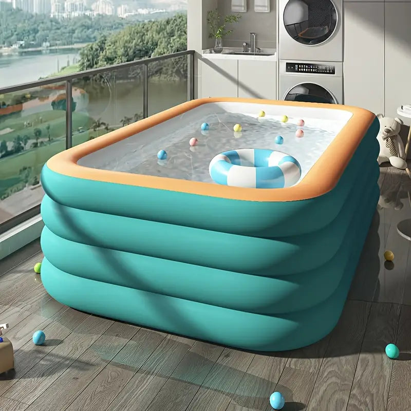 Inflatable Family Pool for Garden - Durable PVC, Easy Setup
