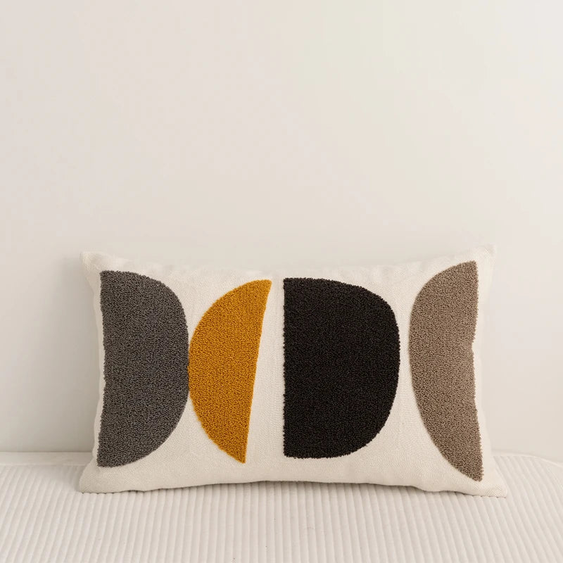 Cozy Abstract Embroidery Cotton Cushion Covers