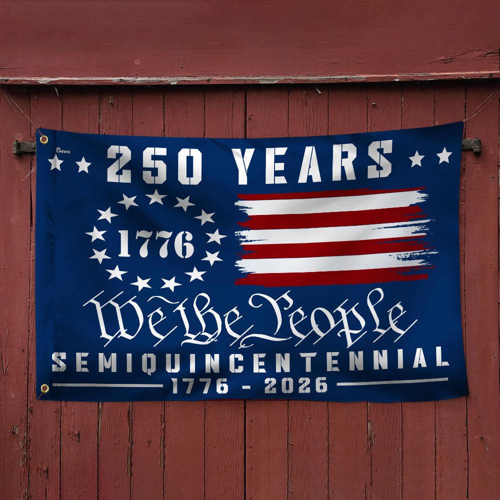Canvas American Grommet Flag - We The People 250th Anniversary
