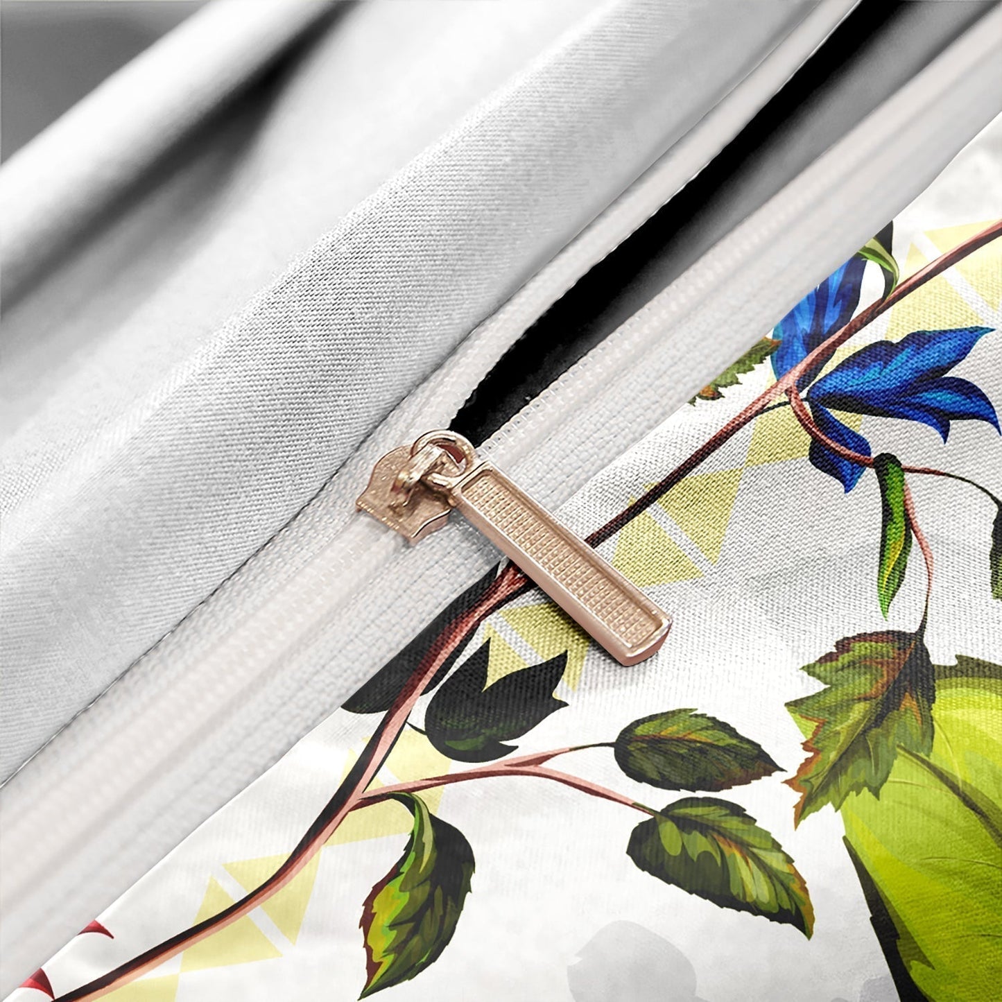 Floral and Bird Cotton Duvet Cover Set