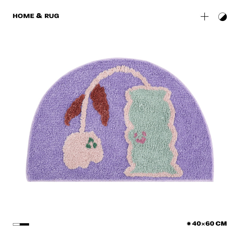 Floral Non-Slip Bath Mat - Plush and Absorbent