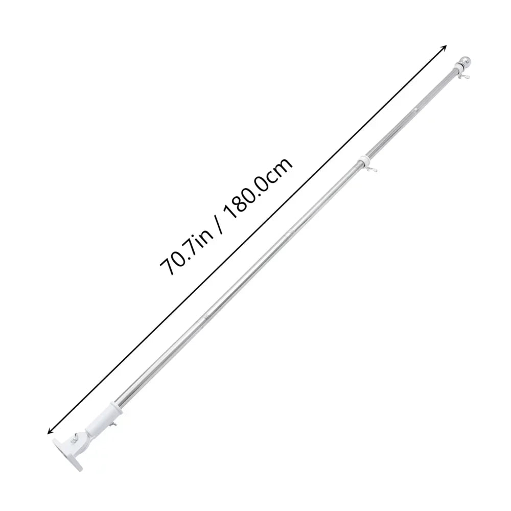 6ft Stainless Steel Wall Mounted Flagpole Kit