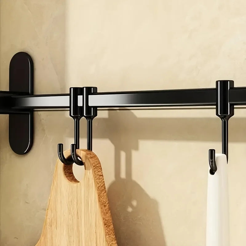 Wall-Mounted Kitchen Utensil Storage Rack for Lids and Spatulas