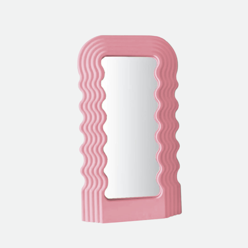 Wavy Retro Mirror in Pink and Purple
