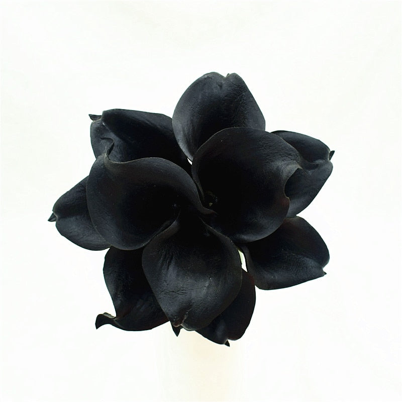 Marine Blue Calla Lily Real Touch Flowers for Wedding Bouquets and Table Decor