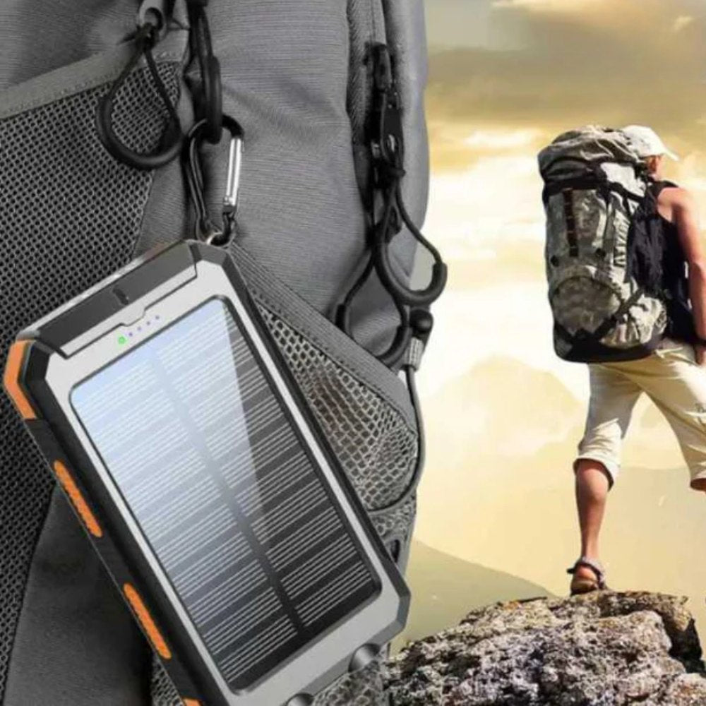 10,000mAh Rugged Solar Power Bank with Dual USB Ports