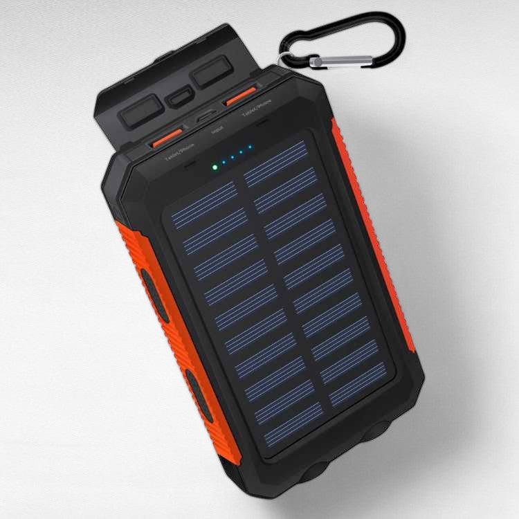 10,000mAh Rugged Solar Power Bank with Dual USB Ports