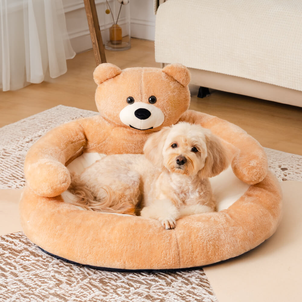 Detachable Bear Cat Bed with Cozy Kerseymere and PP Cotton