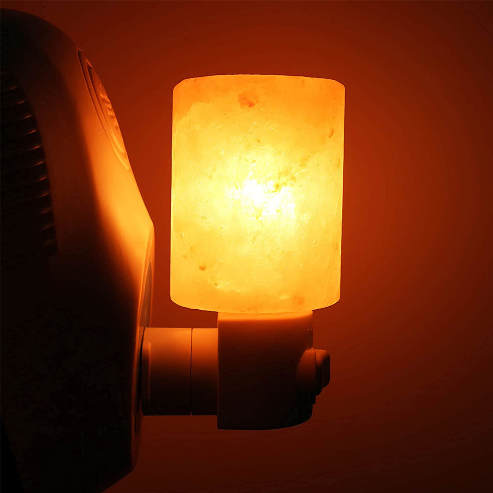 Natural Himalayan Salt Lamp with LED Light for Wellness and Air Purification