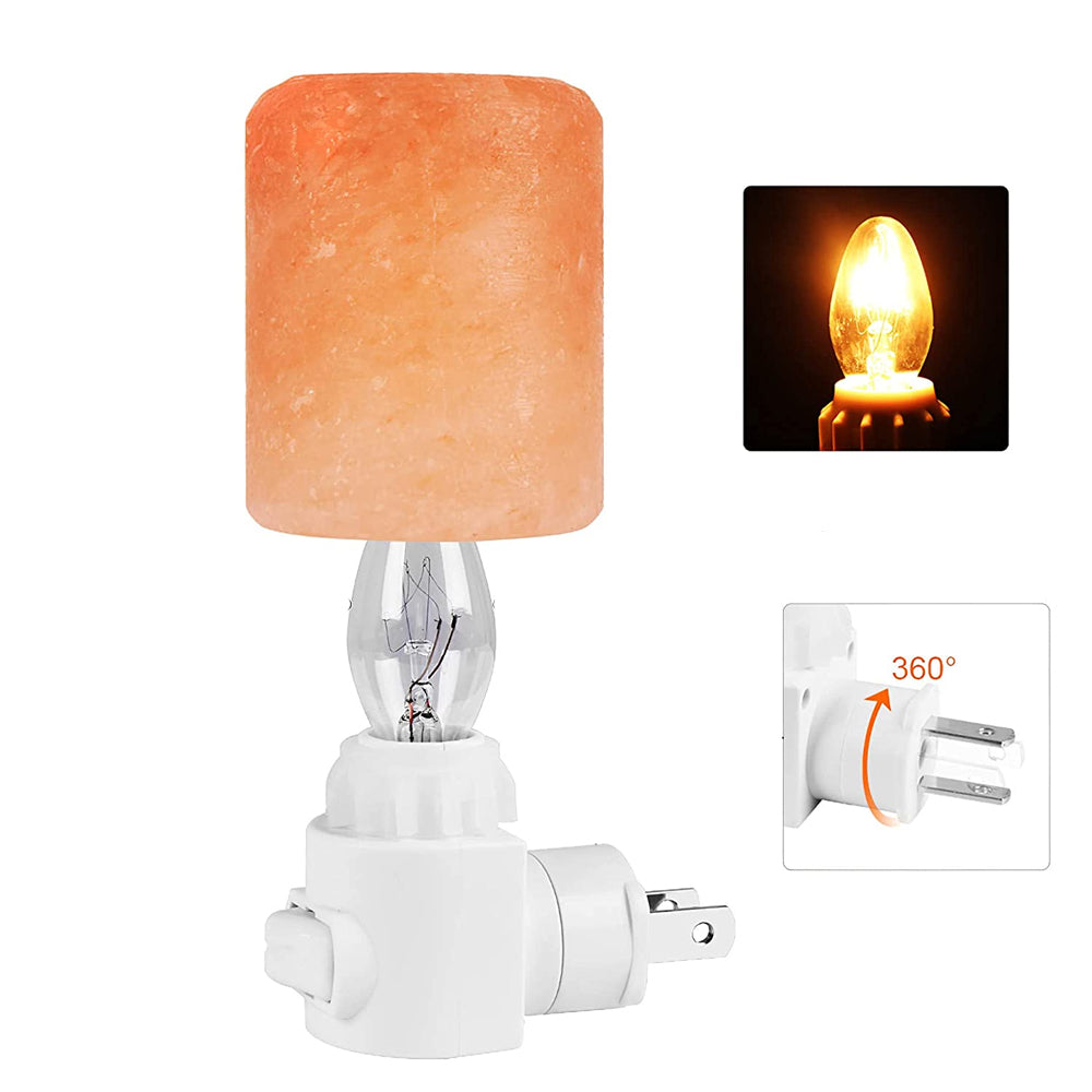 Natural Himalayan Salt Lamp with LED Light - Handcrafted Crystal Night Light
