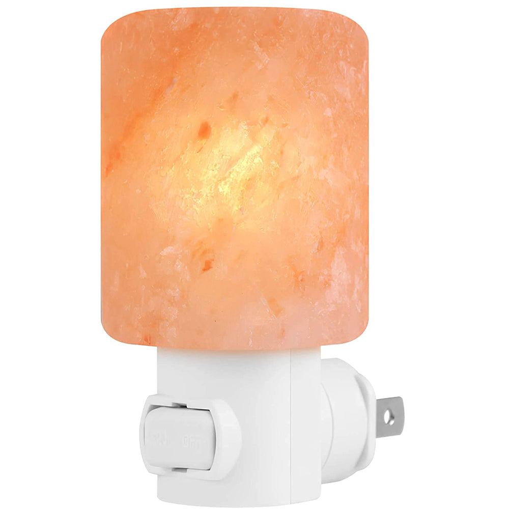 Natural Himalayan Salt Lamp with LED Light for Wellness and Air Purification