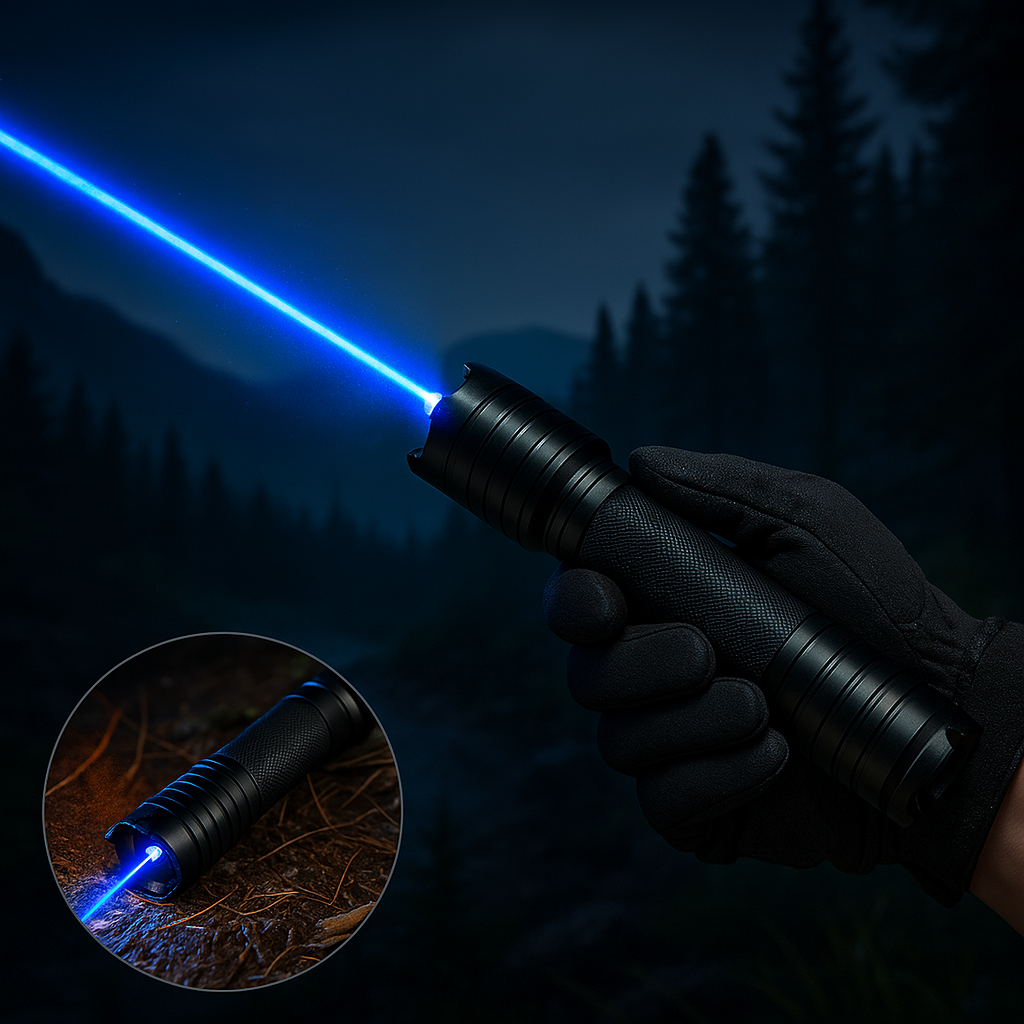High-Intensity Blue Beam Laser Torch with Adjustable Focus and 5000m Range