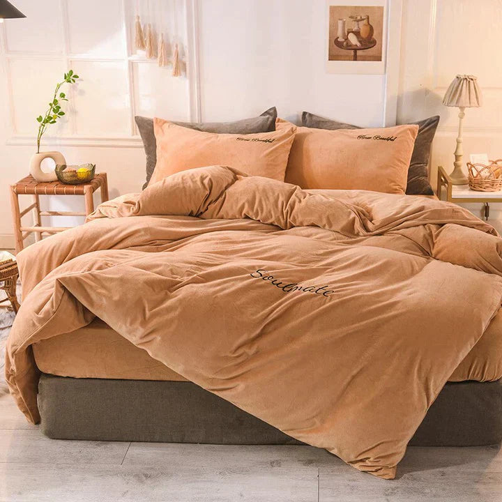 Cozy Fleece Duvet Cover with Pillowcases