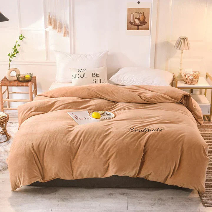 Cozy Fleece Duvet Cover with Pillowcases