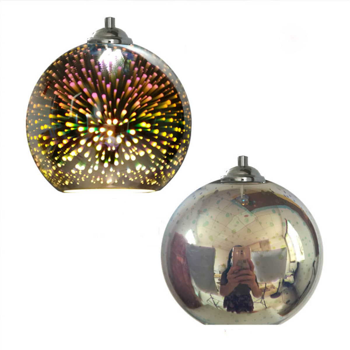 Modern 3D Firework Glass Pendant Light