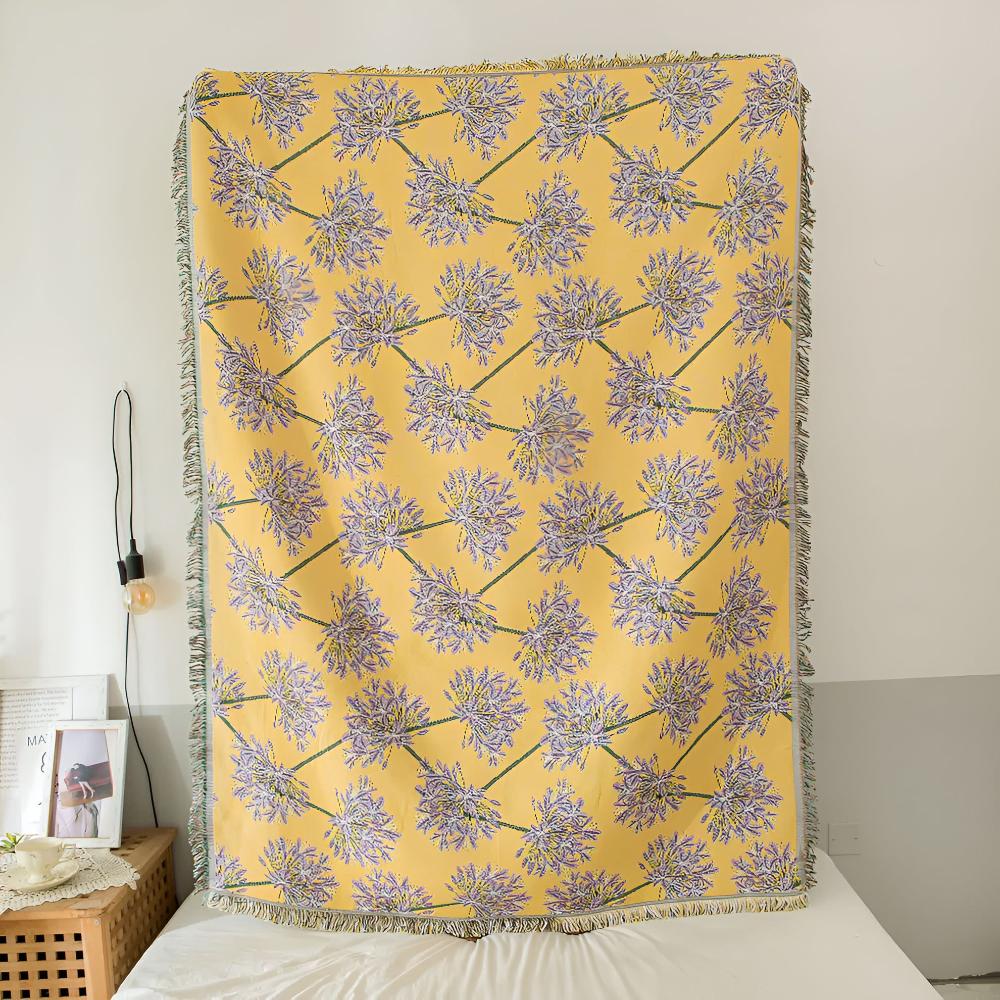 Tassel Microfiber Blanket for Cozy Decor