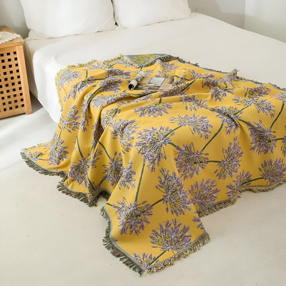 Tassel Microfiber Blanket for Cozy Decor