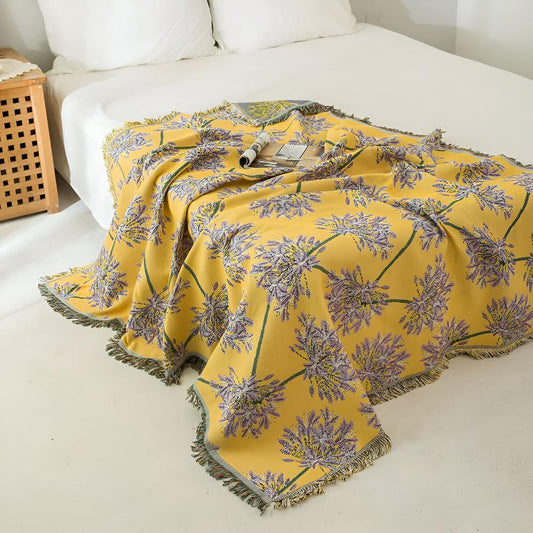 Tassel Microfiber Blanket for Cozy Decor