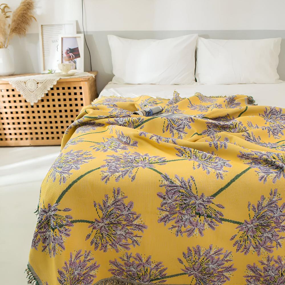 Tassel Microfiber Blanket for Cozy Decor