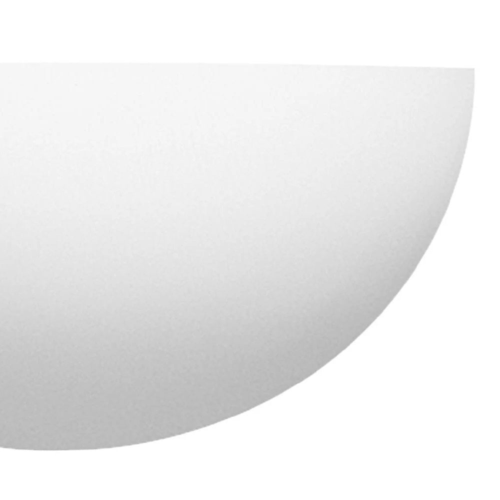 Paintable White Plaster Half-Moon Wall Light 12 Inch