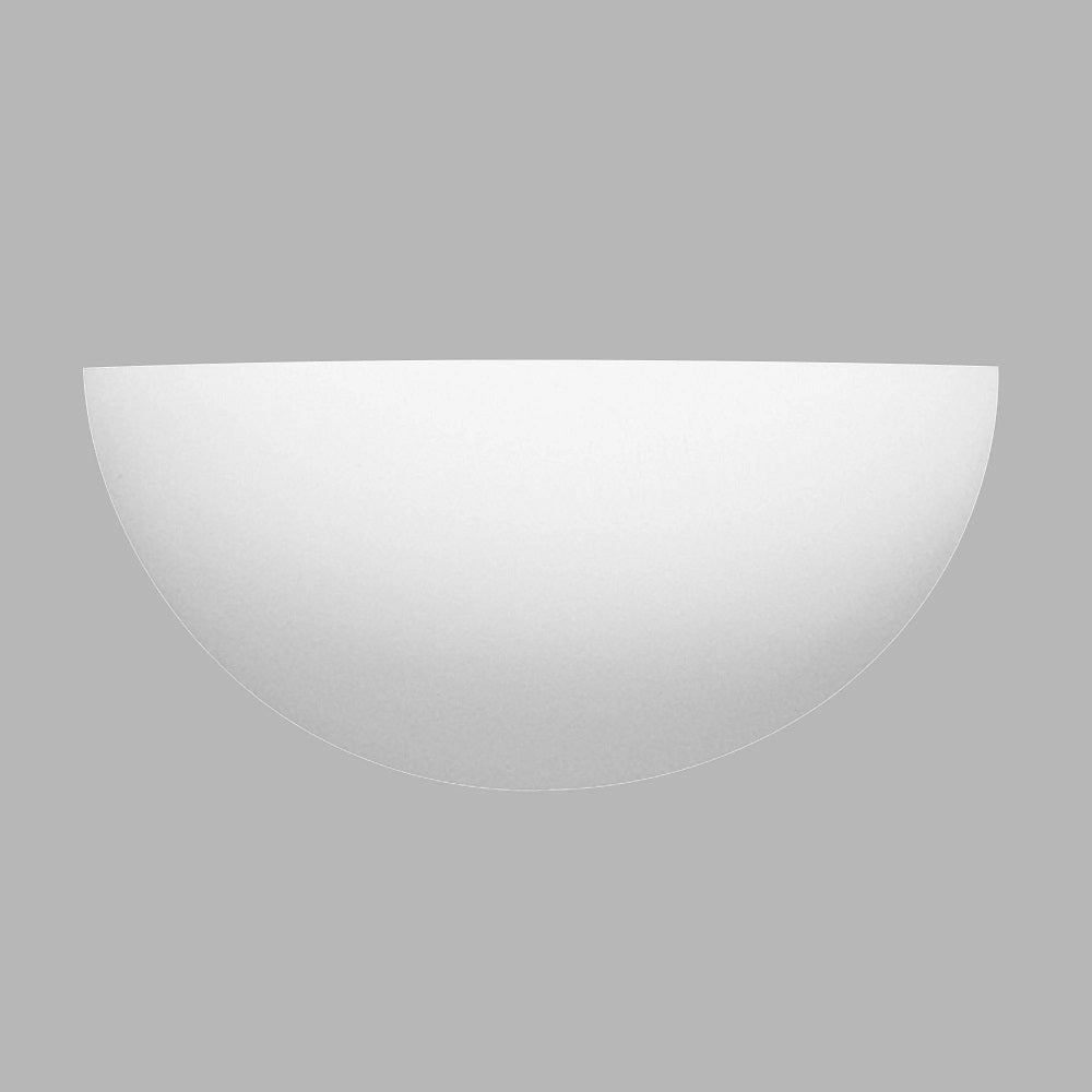 Paintable White Plaster Half-Moon Wall Spotlight 12 Inch