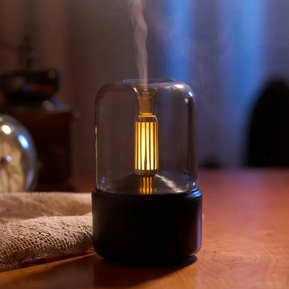 Retro Aroma Diffuser with Night Light and USB Humidifier