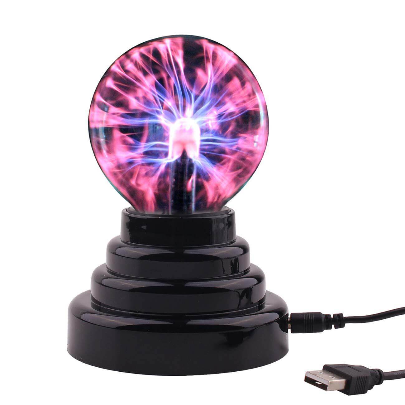 Electrostatic Ion Ball LED Table Lamp - Black Ambient Light