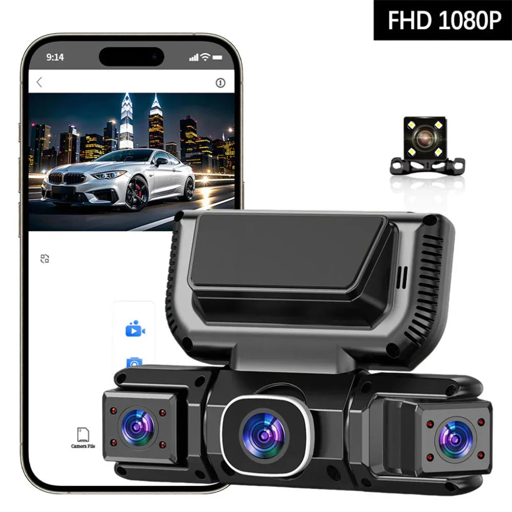 360-Degree 4-Camera Dashcam System with Wifi