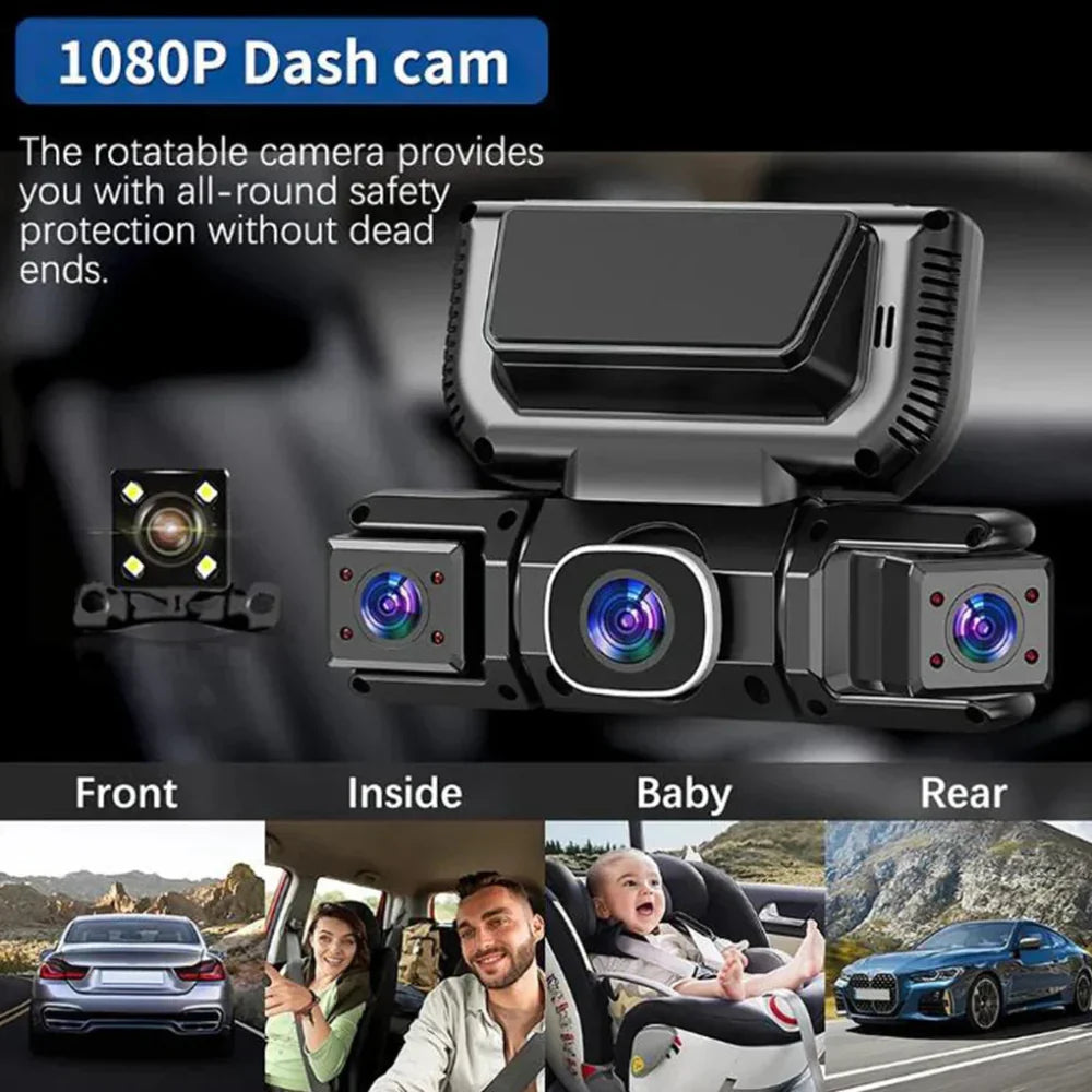 360-Degree 4-Camera Dashcam System with Wifi