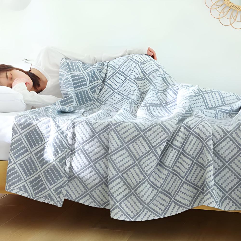 Plaid Cotton Throw Blanket for All Seasons