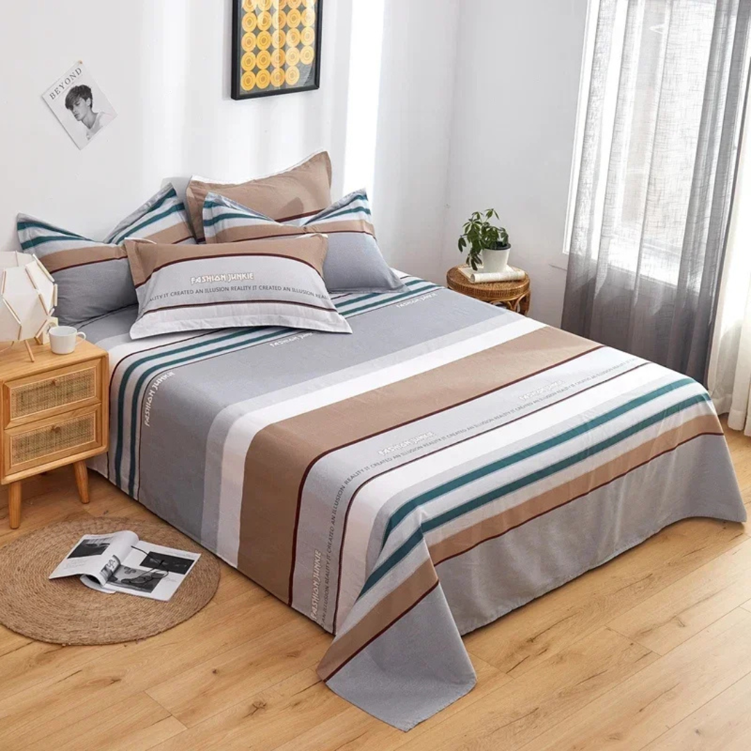 Luxury Cotton Bed Duvet Cover Set with Pillowcases