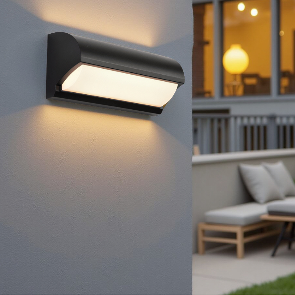 Compact Modern LED Outdoor Wall Lamp with Warm Ambient Light