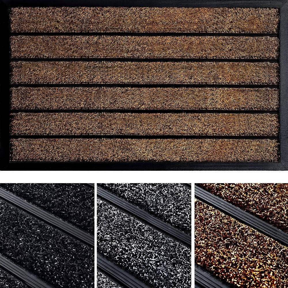 Heavy-Duty Stripe Door Mat with Non-Slip Backing