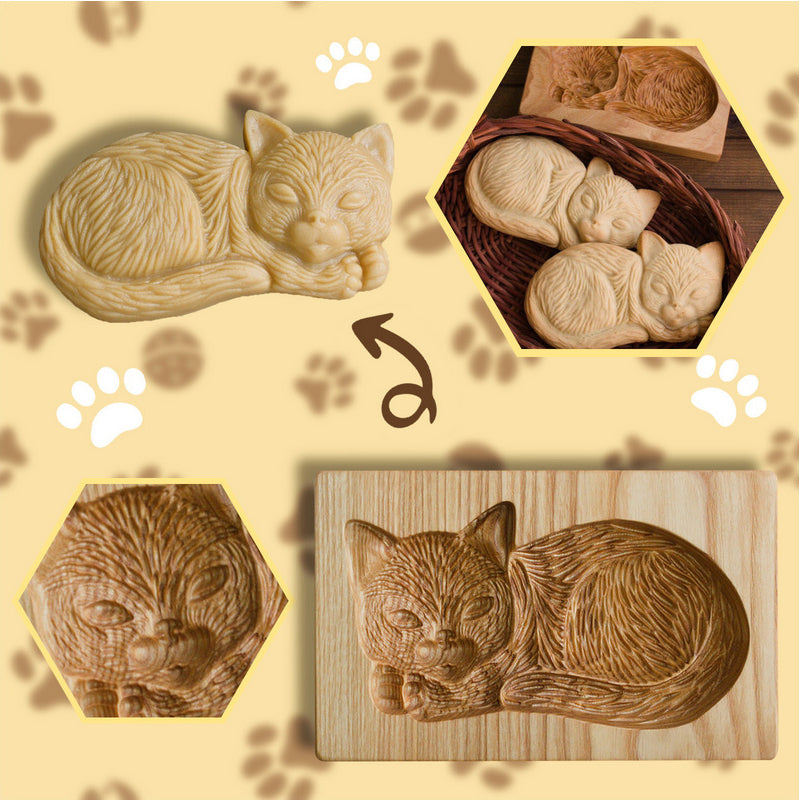 Wooden Cookie Cutter for Gingerbread and Pastries - Non-Stick Beech Wood Design