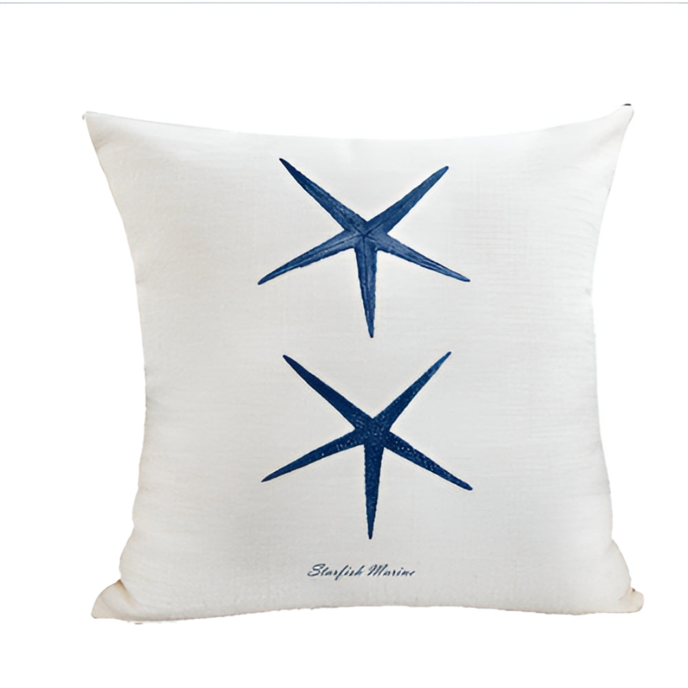 Ocean Treasures Embroidered Coastal Cushion Cover