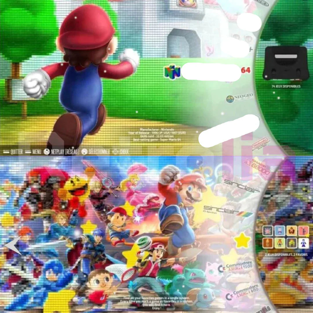 4K HDMI Retro Gaming Console with 20,000 Classic Games and Wireless Controllers