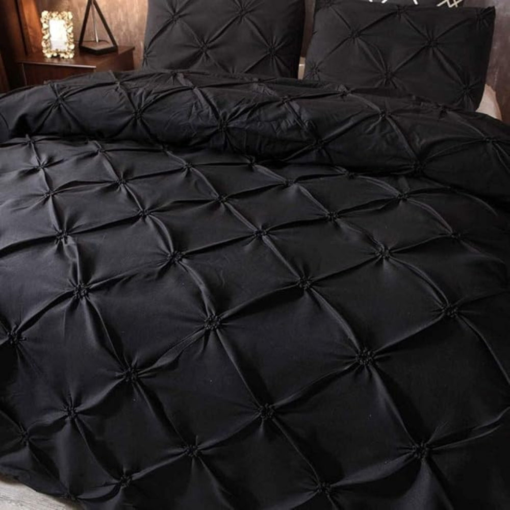 Pintuck Duvet Cover Set in Soft Microfiber - 3 Piece