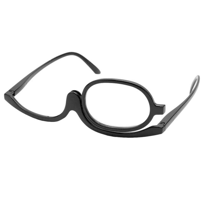 Makeup Glasses with Rotating Lenses for Easy Application