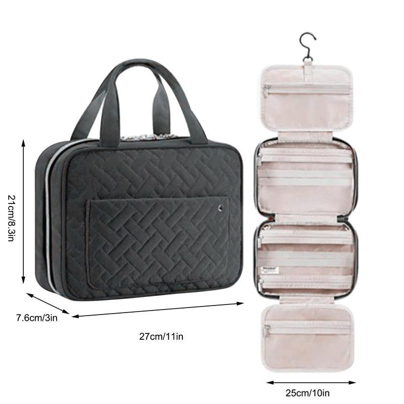 Compact Travel Cosmetic Organizer with 4 Compartments