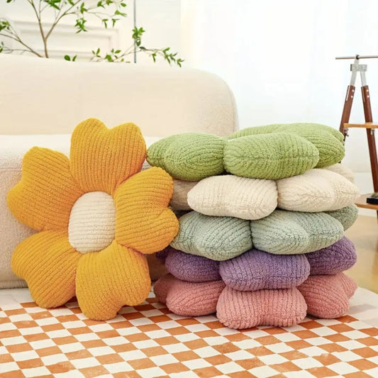 Flower Shaped Microfiber Cushion for Sofas and Chairs