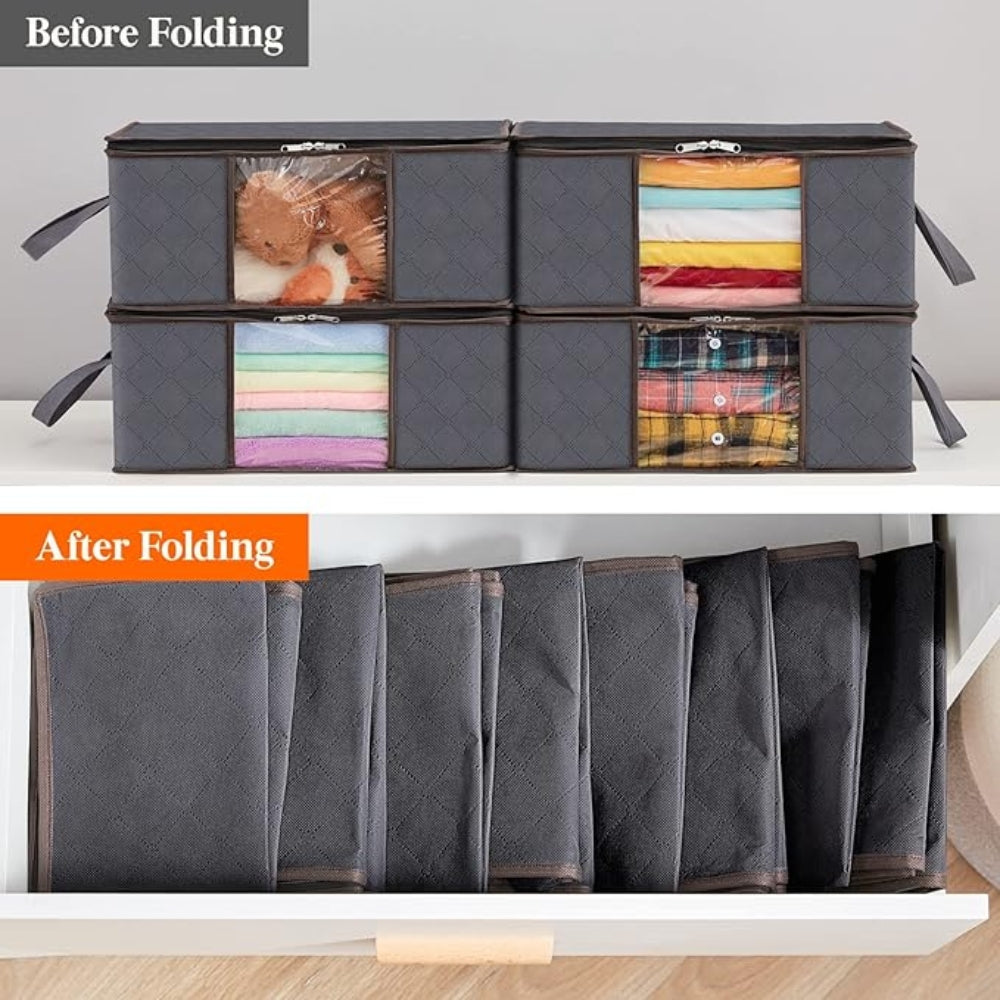 Foldable Clothes Storage Bag with See-Through Window